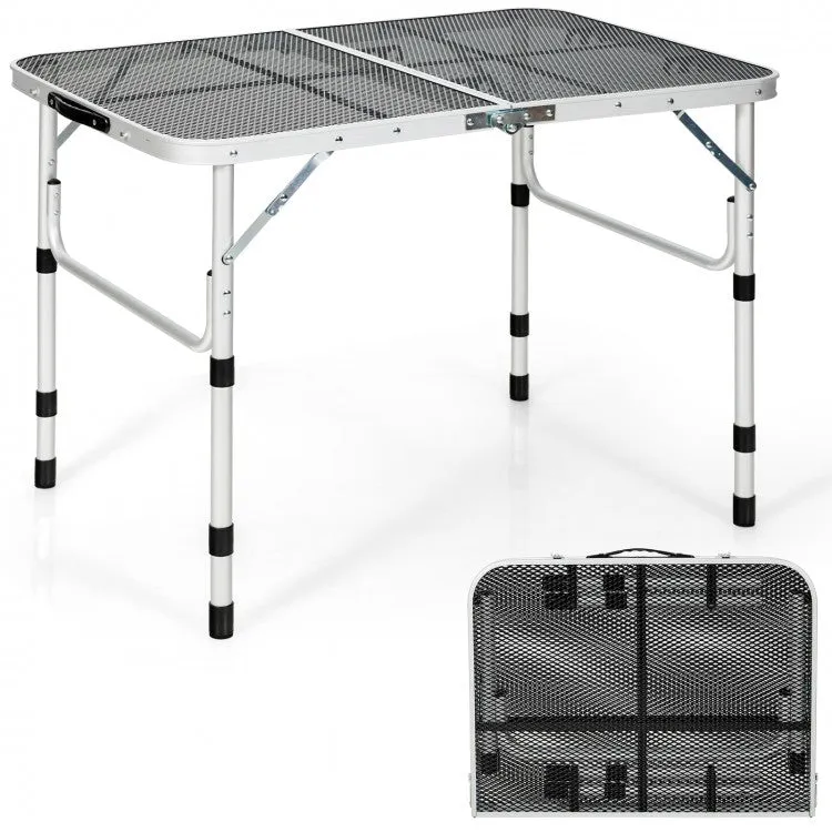 Outdoor Camping Folding BBQ Table, Easy to Assemble and Portable