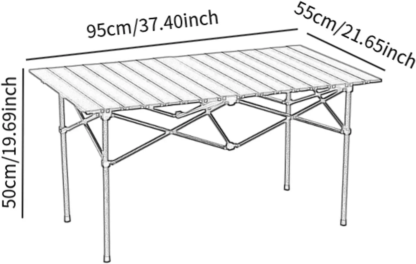 Outdoor Camping Table Easy to Set up Lightweight Side Table 2 to4 Persons for Picnics Tailgating Backyard Bbqs Beach Trips, Beige