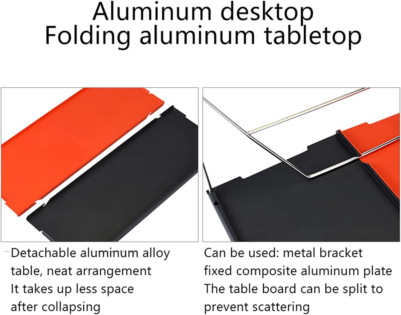 Outdoor Folding Aluminium Camping Table Mini Size Easy Packable Pop-Up Edged Backpacking Picnic Table with Carry Bag for Home, Hiking, Camping, Mountaineering