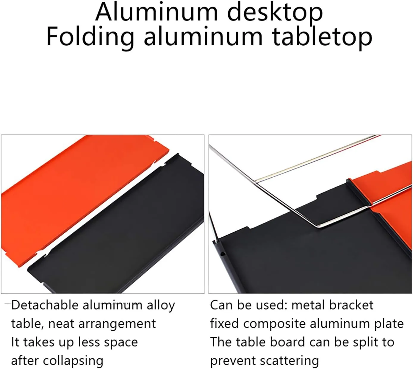 Outdoor Folding Aluminium Camping Table Mini Size Easy Packable Pop-Up Edged Backpacking Picnic Table with Carry Bag for Home, Hiking, Camping, Mountaineering