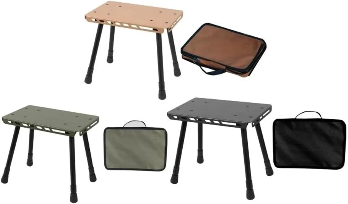Outdoor Folding Stool Aluminum Alloys Folding Small Chair, Folding Picnics, Practical 2 Table, Camping Stool, Camping 1 Outdoor in Small Folding Stool(ArmyGreen)