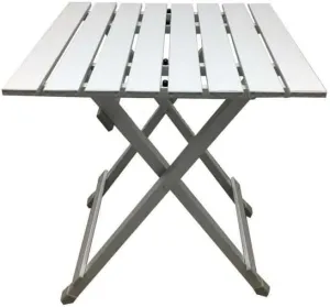 Outdoor Folding Table Aluminum Camping Table, Silver