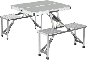 Outdoor Folding Table Chair Camping Aluminium Alloy Picnic Table Waterproof Durable Folding Table Desk for Beach Table Camping 3
