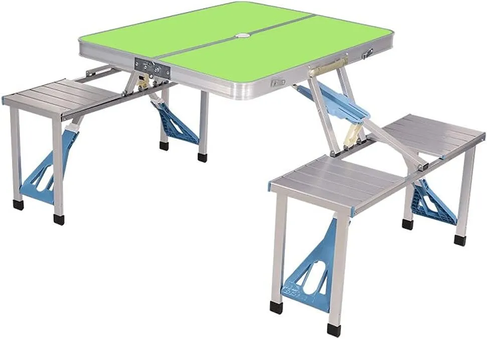 Outdoor Folding Table Chair Camping Aluminium Alloy Picnic Table Waterproof Durable Folding Table Desk for Beach Table Camping 3