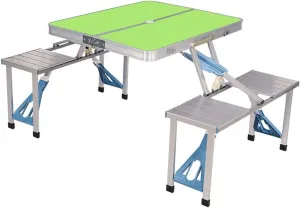 Outdoor Folding Table Chair Camping Aluminium Alloy Picnic Table Waterproof Durable Folding Table Desk for Beach Table Camping 3