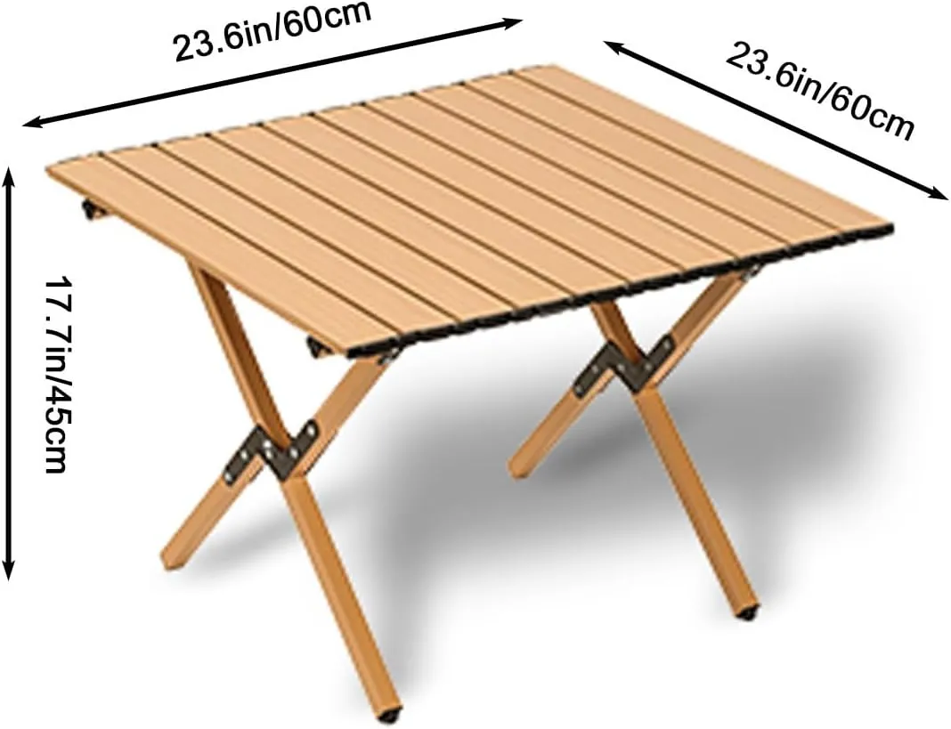Outdoor Folding Table, Ultra-light Portable, Carbon Steel Roll Up Table, Camping Picnic Gear, Available In Four Sizes, Suitable For Outdoor Activities Barbecue And Dining, Suitable For 4-8 People(Waln