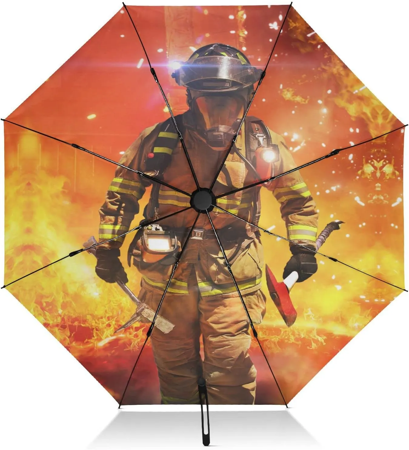 Oyihfvs Automatic Umbrella, Folding Umbrella Reinforced Anti-UV Sun rain Auto Open/Close