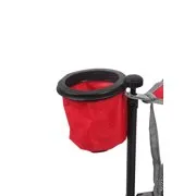 Ozark Trail Three Shelf Folding End Table with Cup Holder, Red
