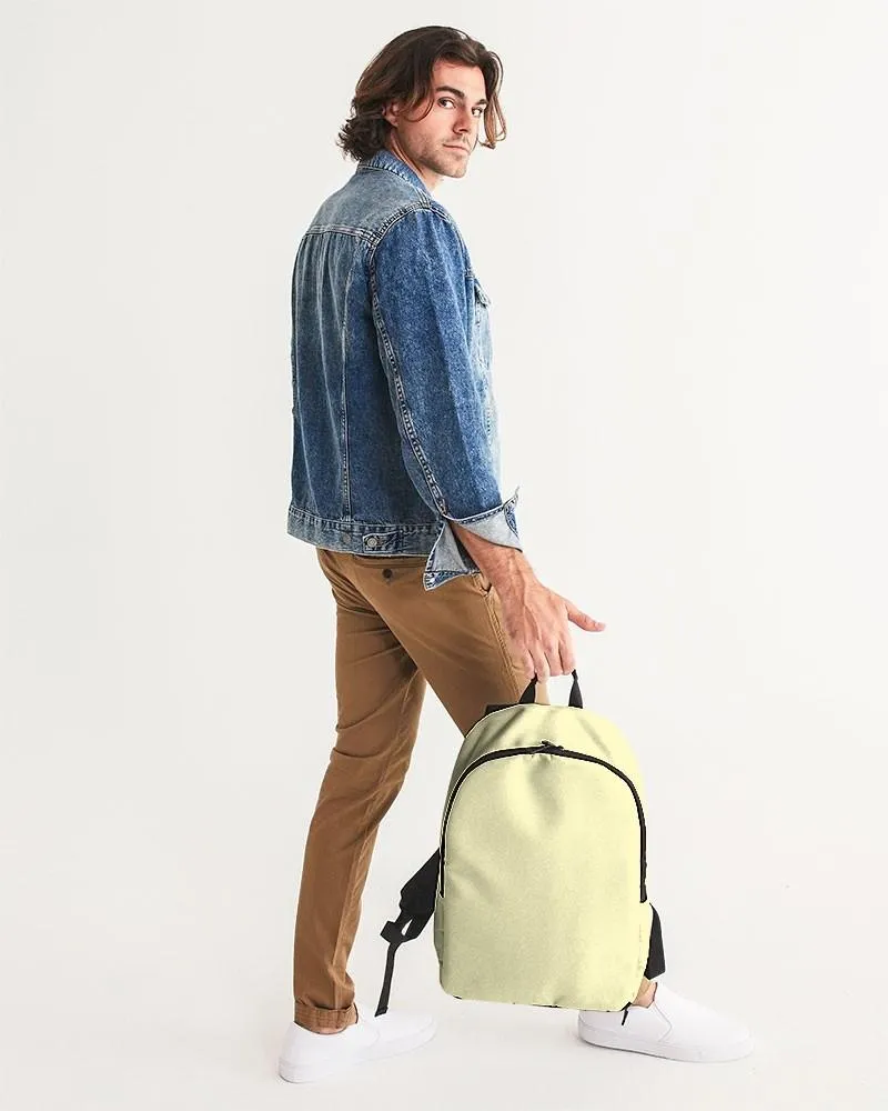 Pale Pastel Yellow Waterproof Backpack | Bright Pale Pastel Yellow | C0M0Y30K0