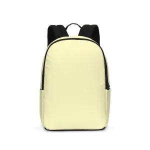 Pale Pastel Yellow Waterproof Backpack | Bright Pale Pastel Yellow | C0M0Y30K0