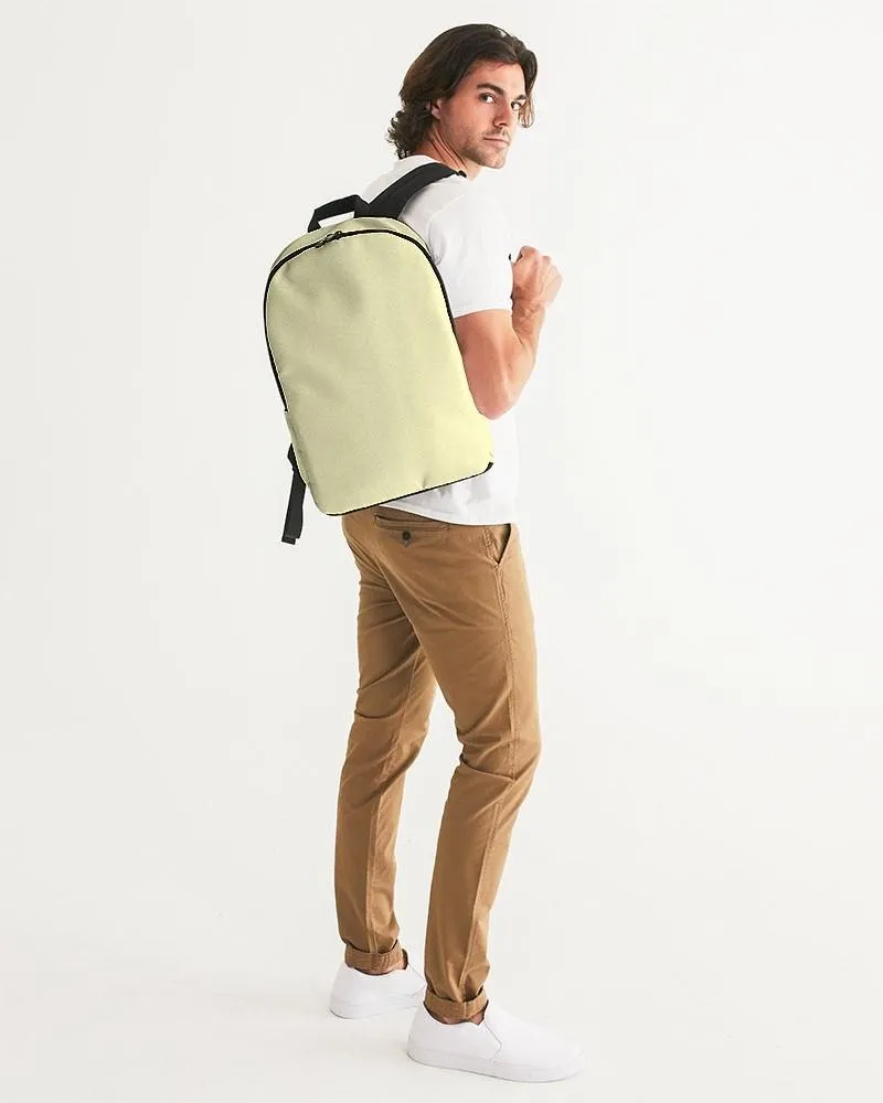 Pale Pastel Yellow Waterproof Backpack | Bright Pale Pastel Yellow | C0M0Y30K0