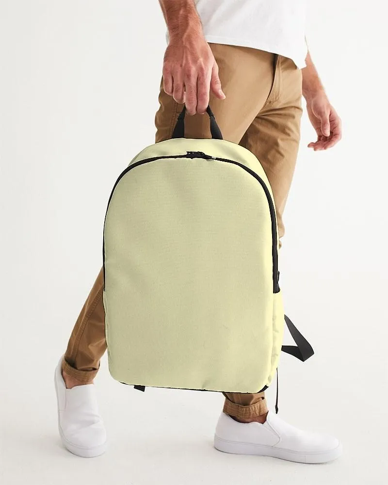 Pale Pastel Yellow Waterproof Backpack | Bright Pale Pastel Yellow | C0M0Y30K0