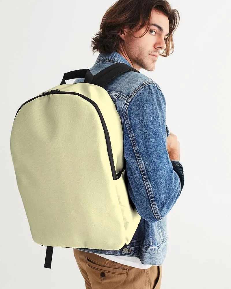 Pale Pastel Yellow Waterproof Backpack | Bright Pale Pastel Yellow | C0M0Y30K0