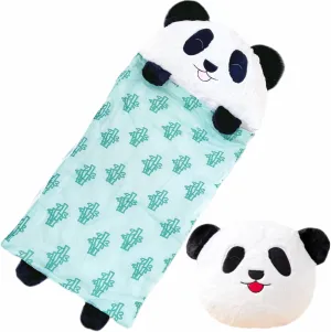 Panda Kids Sleeping Bag with Pillow, Animal Sleeping Bag, Machine Washable, Perfect for Camping, Travel, Sleepovers & Indoor Play, Slumber Bags for Kids with Pillow Girls Boys