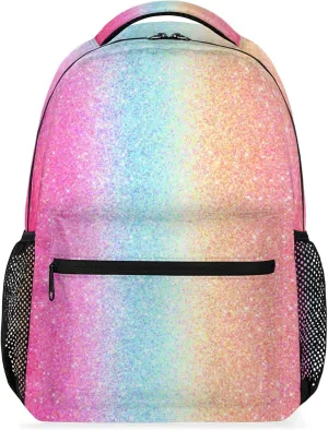 Pardick Backpacks for Girls Boys, Glitter Travel Laptop Back Pack Waterproof School Bookbags for Teens Kids Backpack with Multiple Pocket