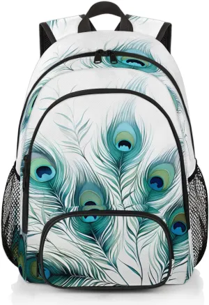 Peacock Carry on Travel Backpack for Women Men Water resistant Lightweight Rucksack Backpack for Weekender Casual Work Hiking Animal Peacock