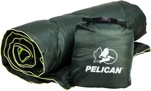 Pelican Outdoor Woobie Camping Accessories - Blanket - Poncho Liner w/Carry Bag - [Water Resistant] [600 Duck Down Fill] - Light, Soft, Warm Travel Blanket - Camping Gifts for Hiking, Picnic - Olive