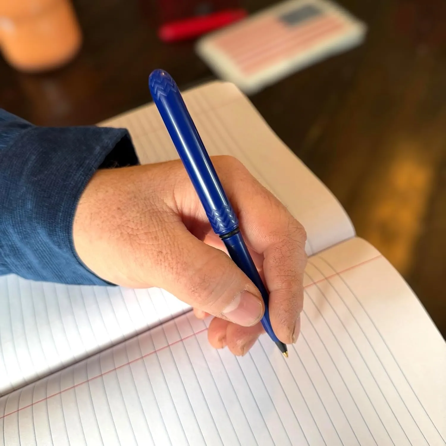 Pen - the USA Made Pocket Pen – 8 Pack – compact, affordable, lightweight, EDC black ink ballpoint pen – waterproof and floats – carries small, writes big (Midnight Blue)