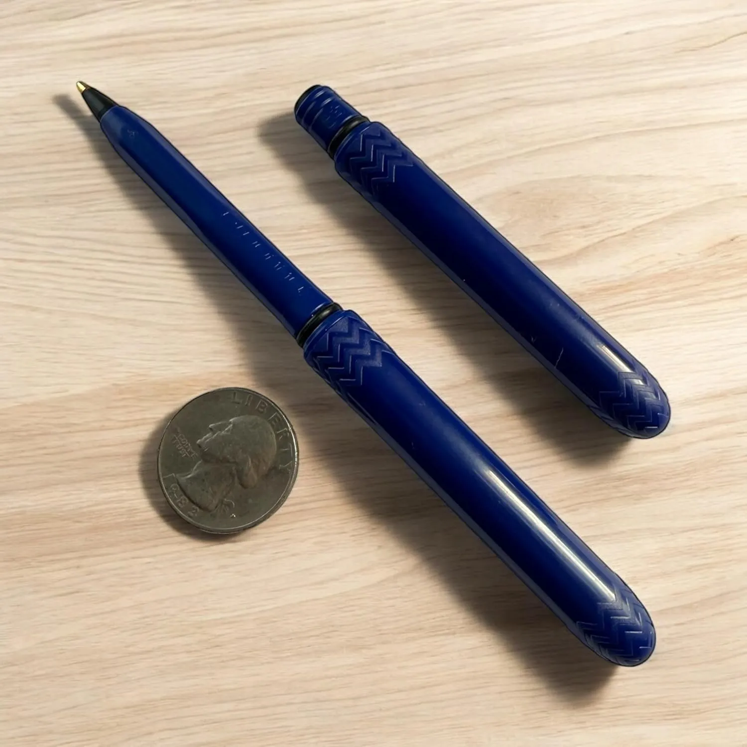 Pen - the USA Made Pocket Pen – 8 Pack – compact, affordable, lightweight, EDC black ink ballpoint pen – waterproof and floats – carries small, writes big (Midnight Blue)