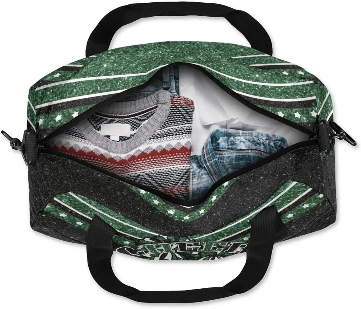 Personalized Cheer Bag for Girls, Custom Name Cheerleader Bag, SportS Gym Duffle for Women Dark Green
