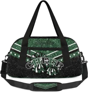 Personalized Cheer Bag for Girls, Custom Name Cheerleader Bag, SportS Gym Duffle for Women Dark Green