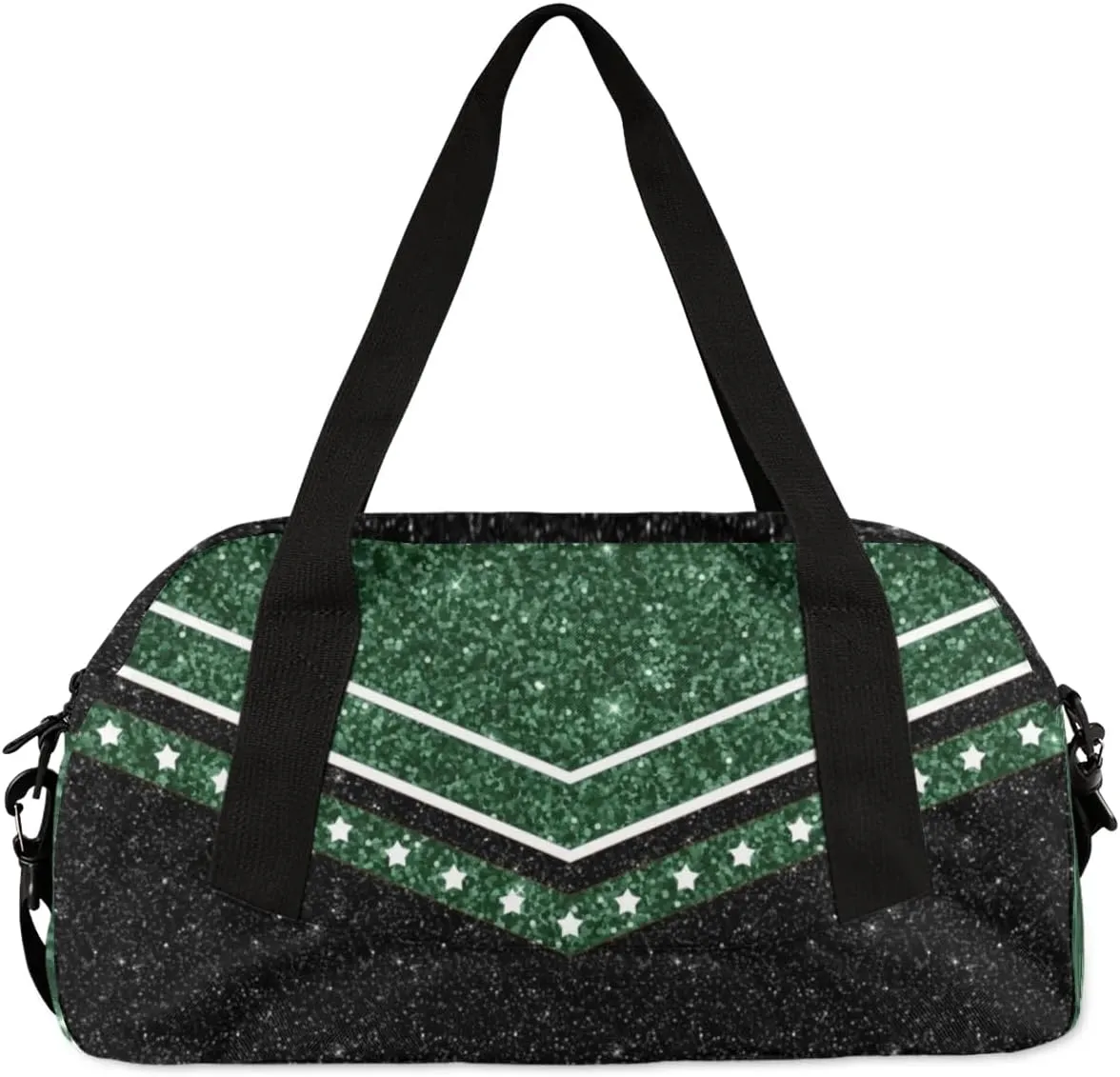 Personalized Cheer Bag for Girls, Custom Name Cheerleader Bag, SportS Gym Duffle for Women Dark Green