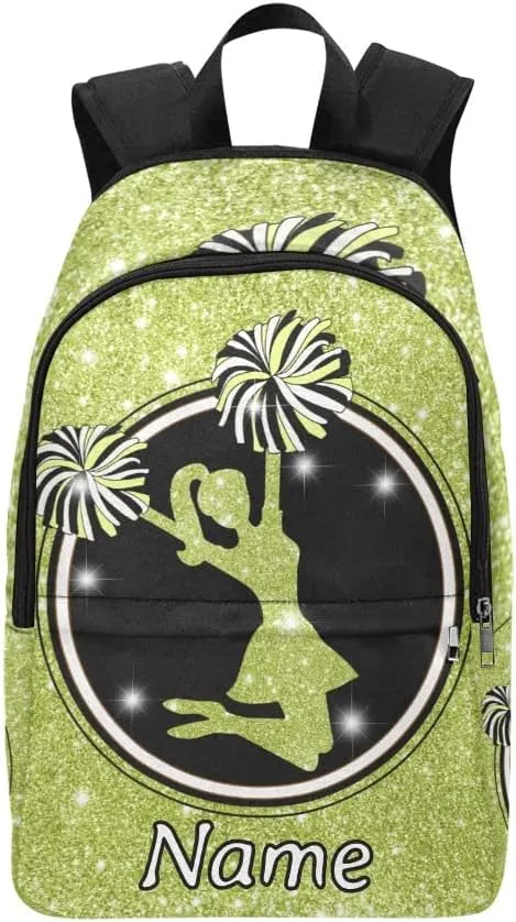 Personalized Girl Cheer Print Backpack with Name Custom Travel Daypack Bag for Man Woman Gifts