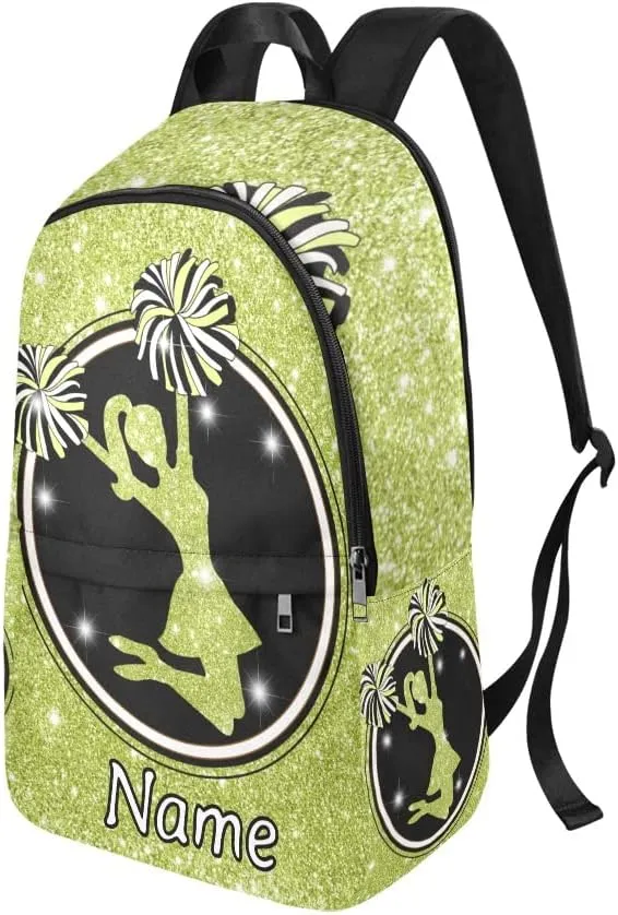 Personalized Girl Cheer Print Backpack with Name Custom Travel Daypack Bag for Man Woman Gifts