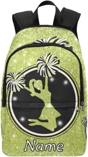 Personalized Girl Cheer Print Backpack with Name Custom Travel Daypack Bag for Man Woman Gifts