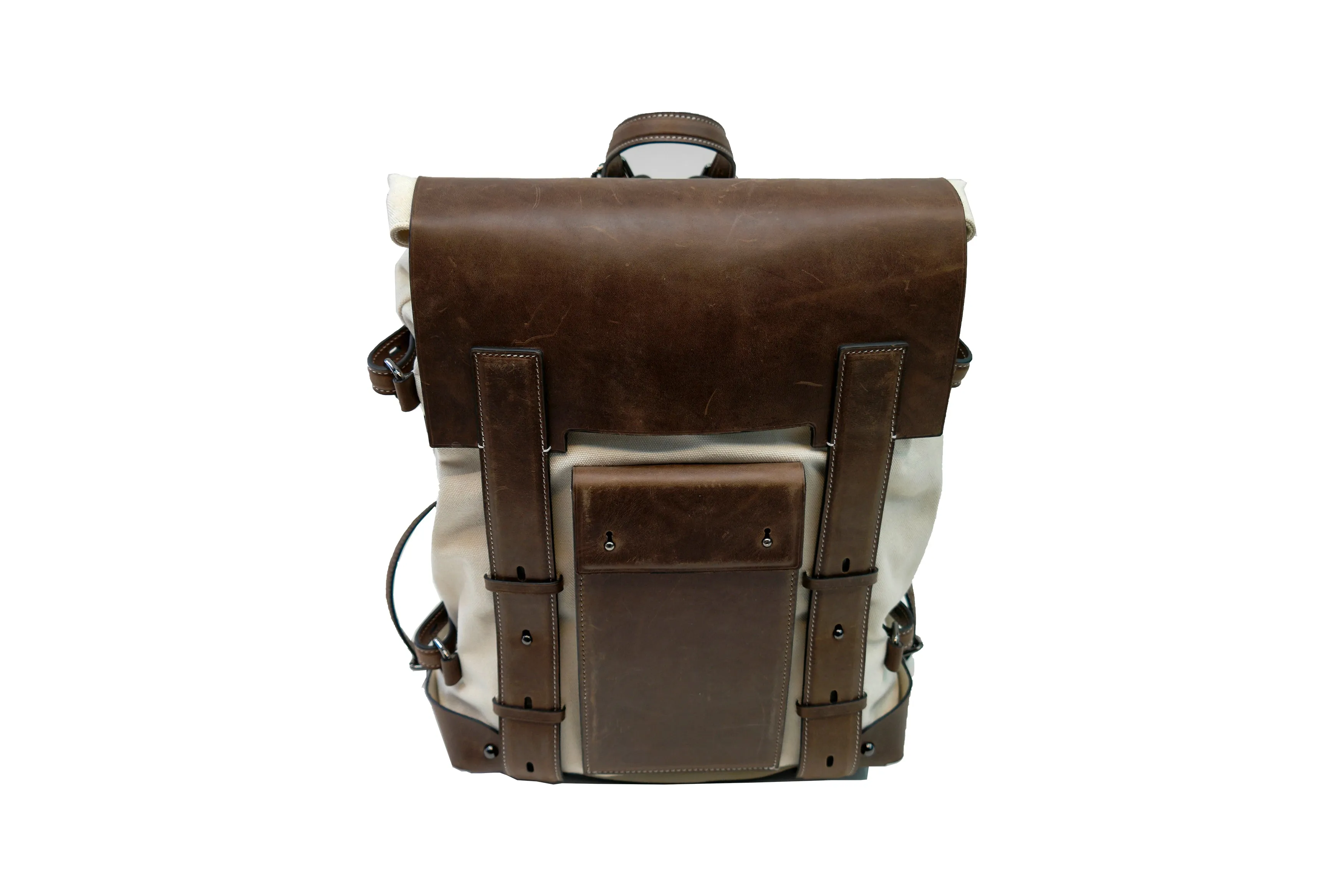 【Physical Pattern】 | Waxed Canvas Backpack | Travel, Camping, Hiking |