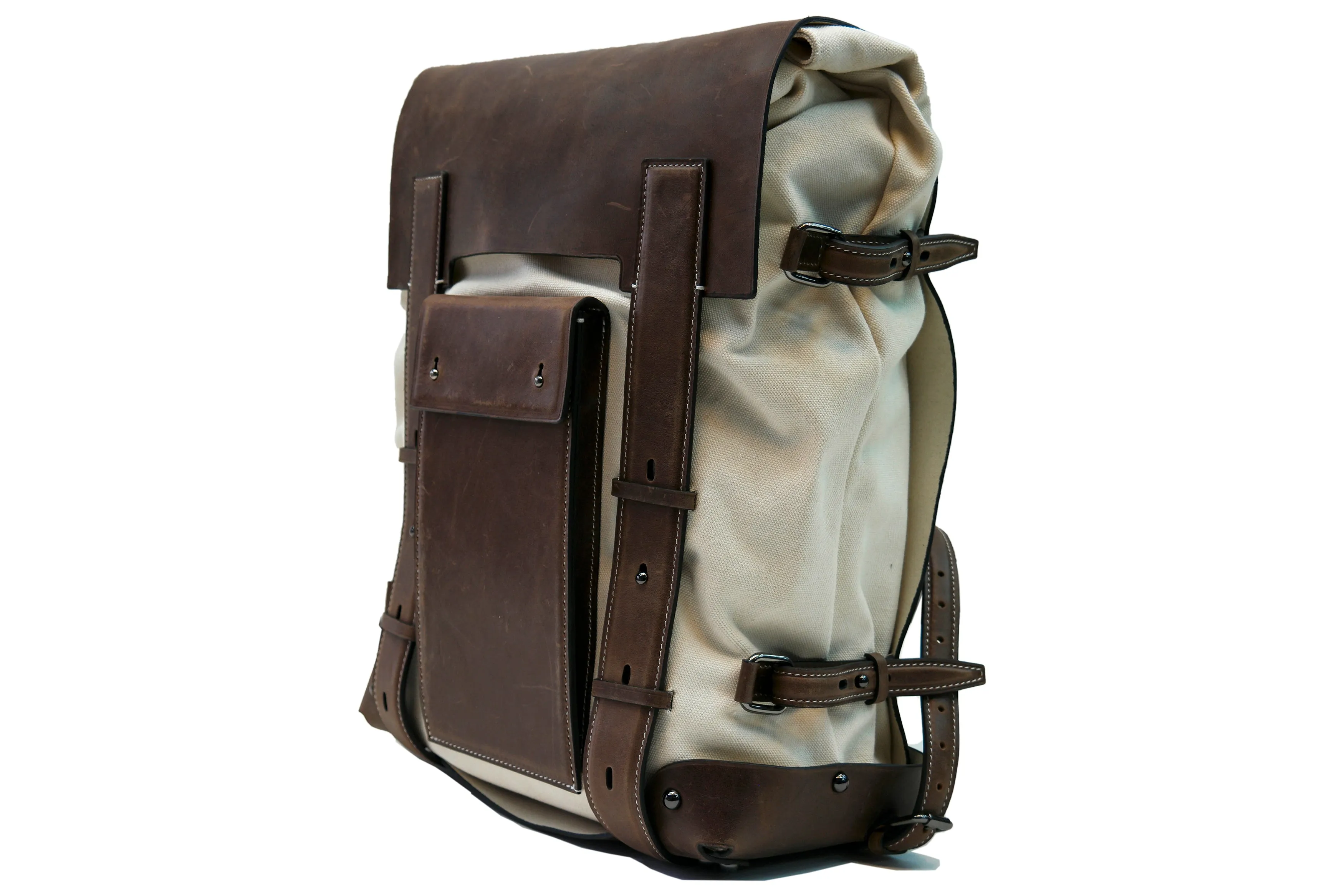 【Physical Pattern】 | Waxed Canvas Backpack | Travel, Camping, Hiking |