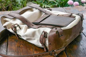 【Physical Pattern】 | Waxed Canvas Backpack | Travel, Camping, Hiking |