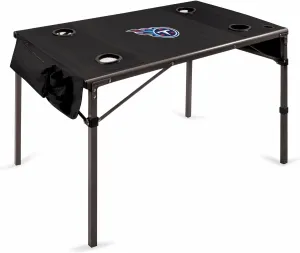 PICNIC TIME NFL San Francisco 49ers Travel Table Portable Folding Table, Camping Table, Outdoor Table with Carry Bag, (Black)