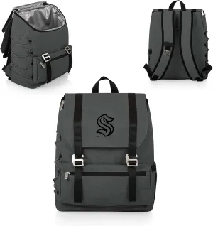 PICNIC TIME NHL Seattle Kraken OTG Traverse Backpack Cooler, Soft Cooler Backpack, Hiking Backpack, (Heathered Gray)