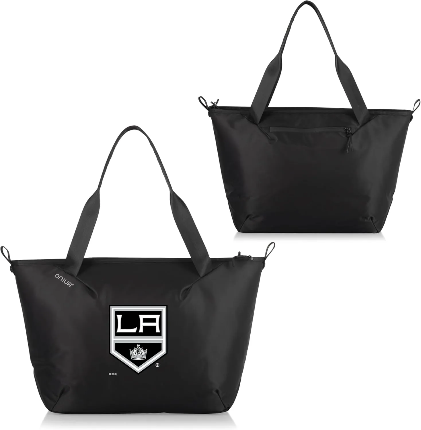 PICNIC TIME NHL Tarana Cooler Tote Bag made with Recycled Materials, Soft Cooler Tote Bag, Upcycled Picnic Cooler, (Carbon Black)