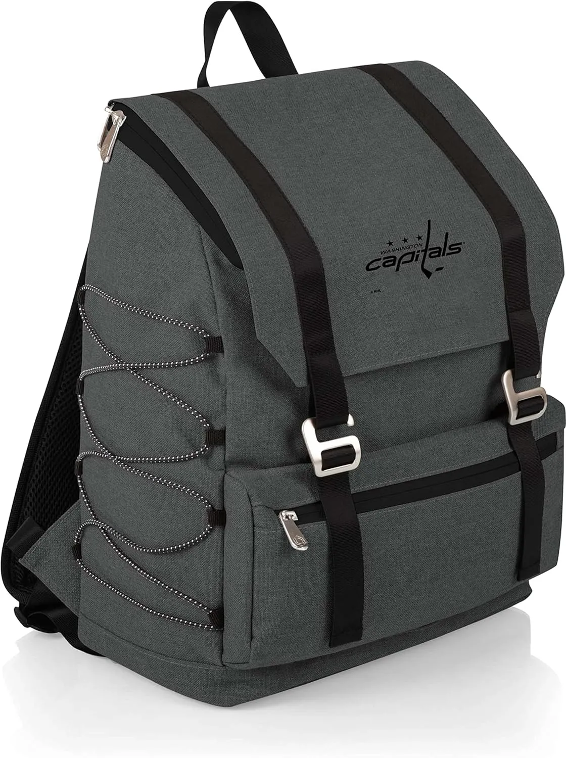 PICNIC TIME NHL Washington Capitals OTG Traverse Backpack Cooler, Soft Cooler Backpack, Hiking Backpack, (Heathered Gray)