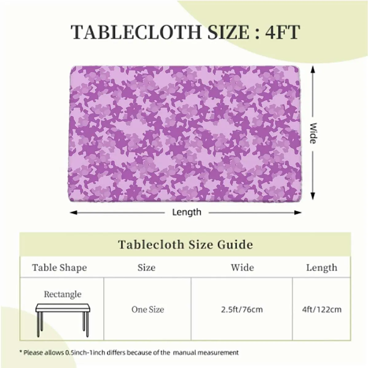 Pink Magenta Hot Pink Grey Folding Table Cover Camo Pattern Rectangle Table Cover for Outdoor Picnic Camping Parties Abstract Texture Fits up 4 Foot Tables