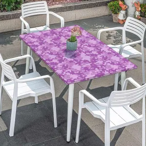 Pink Magenta Hot Pink Grey Folding Table Cover Camo Pattern Rectangle Table Cover for Outdoor Picnic Camping Parties Abstract Texture Fits up 4 Foot Tables