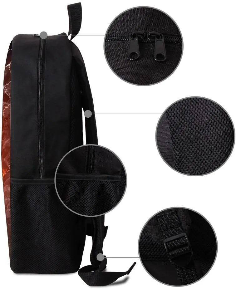 Plane Backpack 17 Inch Student Book Bag for Kids Boys Mens Aircraft Design