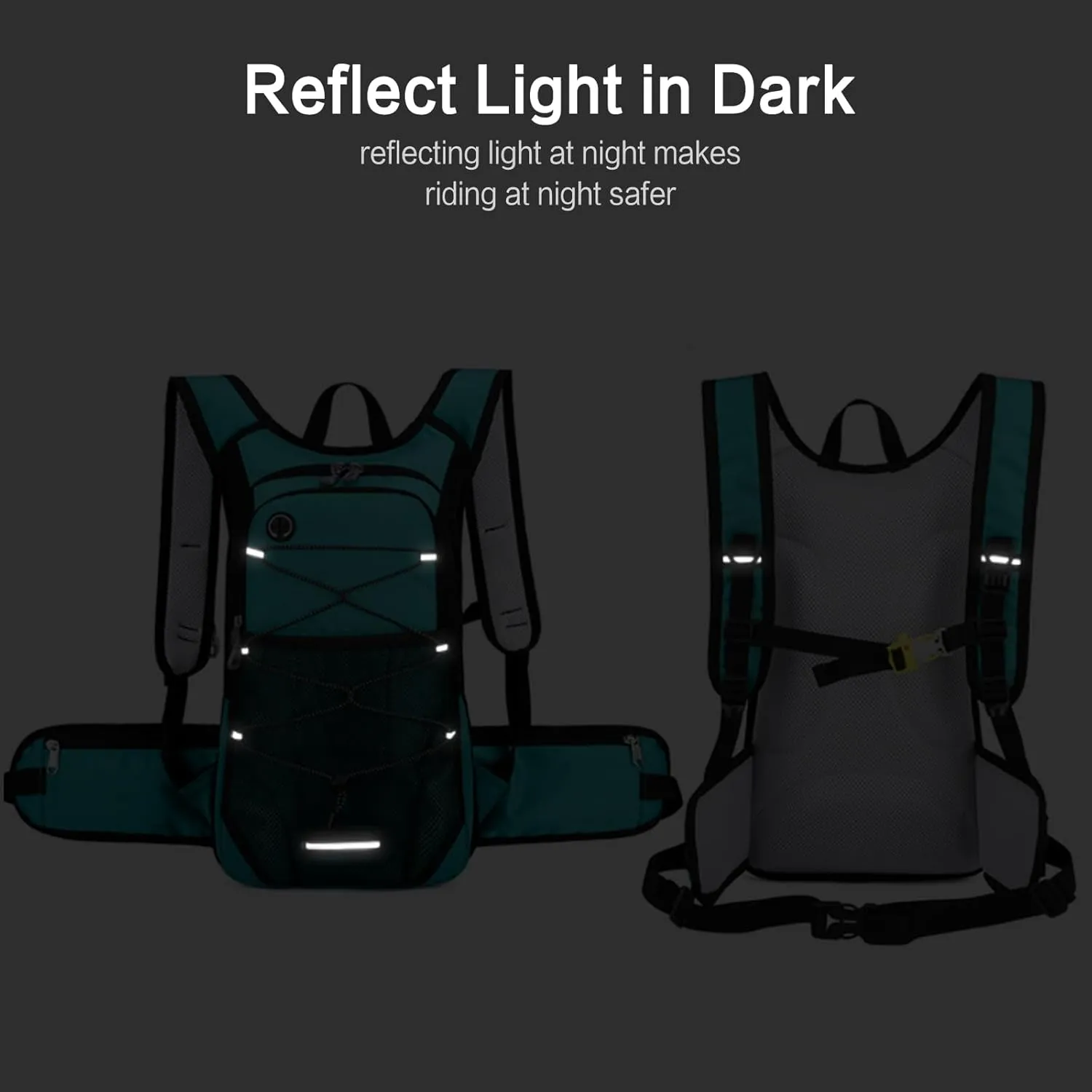 PORRASSO Hiking Backpack 19L Waterproof Daypack Rucksack with Earphone Hole Breathable Backpack for Women Men Trekking Cycling Climbing Outdoor Sports Orange