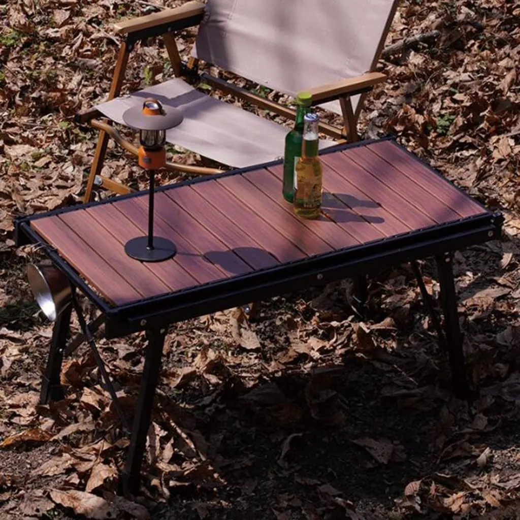 Portable All-Terrain Table Height Adjustable Folding Aluminium Camping Table Picnic Garden Backpacking Table