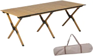 Portable Aluminum Camping Table Lightweight Foldable Outdoor Dining Table for Picnics and BBQs