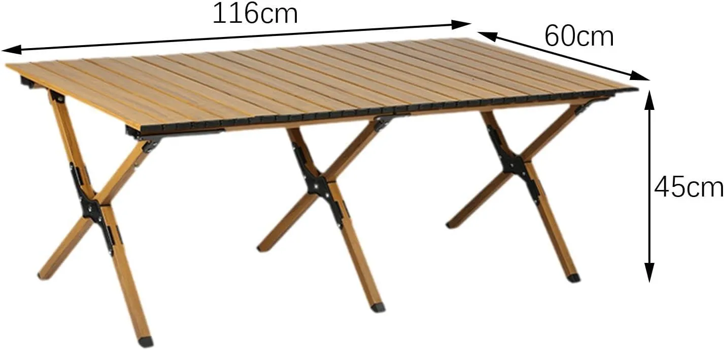Portable Aluminum Camping Table Lightweight Foldable Outdoor Dining Table for Picnics and BBQs