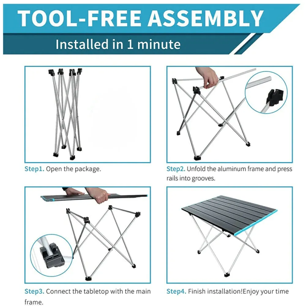 Portable Aluminum Outdoor Camping Table