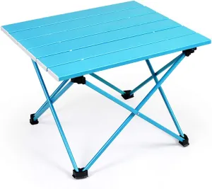 Portable Camping Table Aluminum Alloy Folding Ultra-Light Camping Table Equipped with a Carrying Bag Easy to Store Suitable for Camping Hiking Fishing Picnic Sports Travel