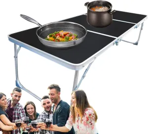 Portable Camping Table | Aluminum Alloy Portable Folding Table | Camping Accessory with Handles Outdoor Desk for Lawn Park Patio Cooking Home Beach Adventures Garden Travel Gatherings Dining