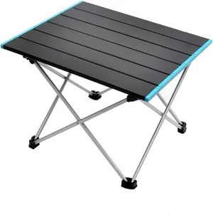 Portable Camping Tables Aluminum Roll up Table Small Folding Table for Camping Hiking Picnic Fishing BBQ (16.14"x13.58"x11.42")