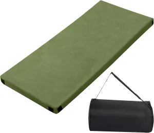 Portable Design Memory Foam Camping Pad Compact Roll-Up Sleep Mat Comfortable Camping Bed Pad Floor Mattress Lightweight Truck Bed Mattress for Tents RVs Floor Sleeping Travel