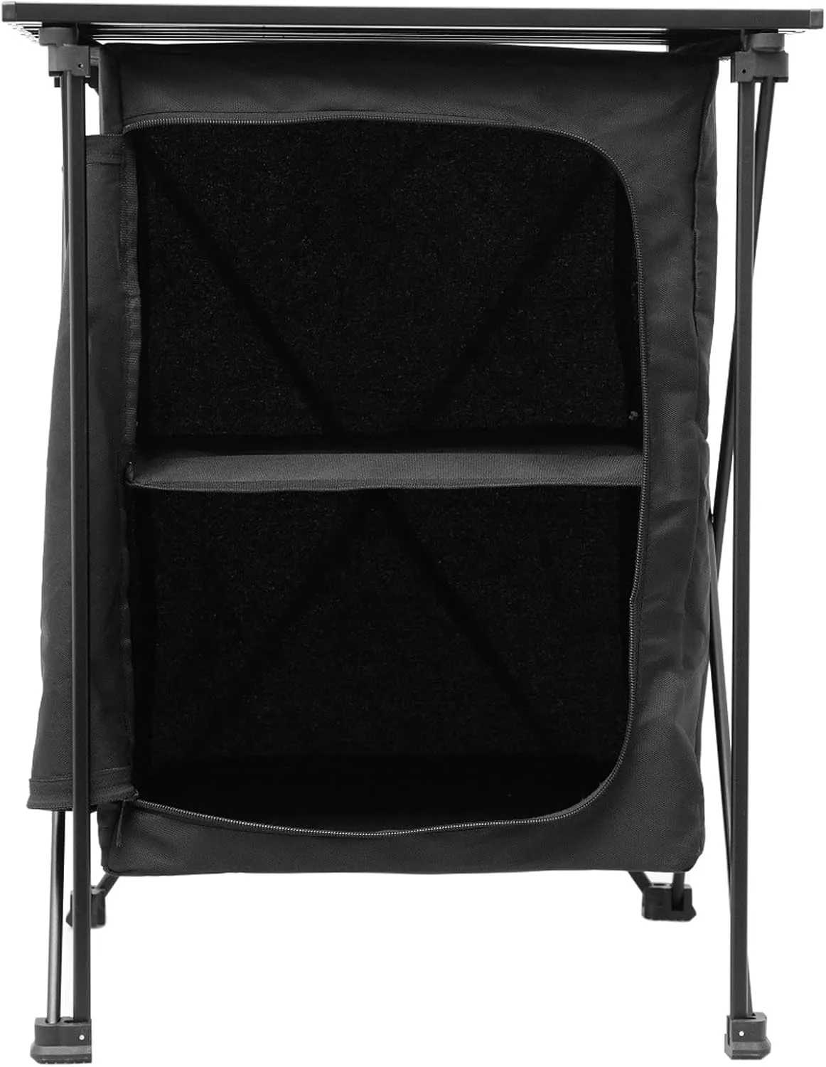 Portable Foldable Outdoor Table Compact Storage Bag Sturdy Lightweight Aluminum Easy Assembly Cleaning Camping Picnic BBQ Fishing Beach Garden Terrace Party-Noir