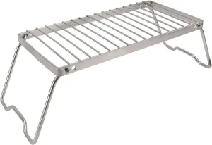 Portable Folding Grill,Camping Grate Stainless Steel Adjustable Height Thicker Camp Fire Cooking Racks Draining Backpacking Grill for Outdoor